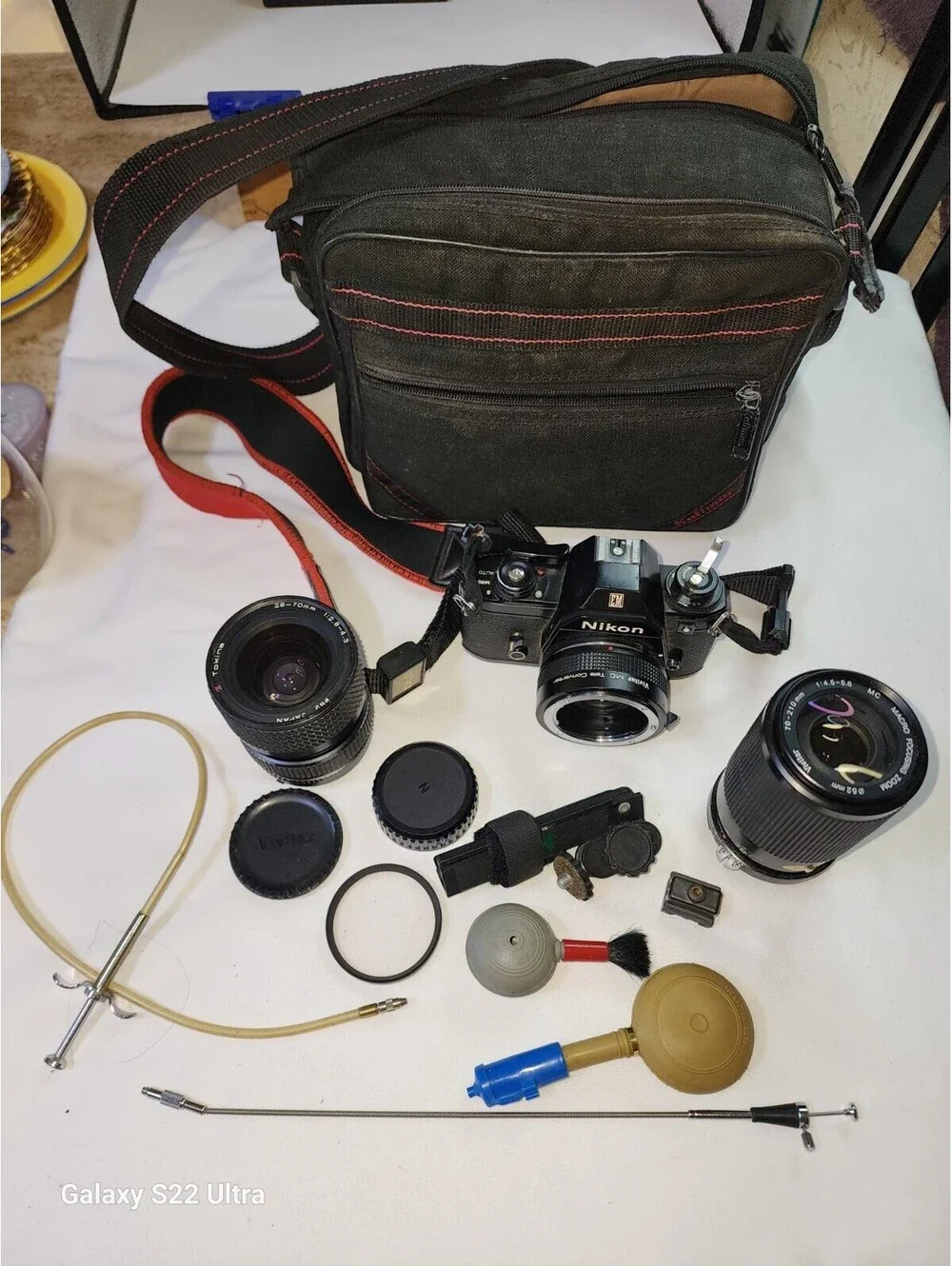 Nikon EM 35MM SLR Film Camera w/Lens and more! See